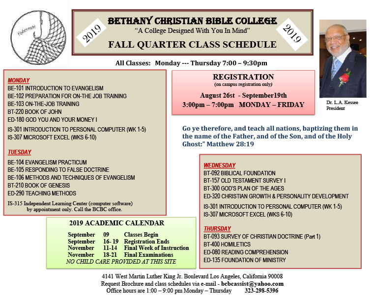 Bethany Christian Bible College Los Angeles Bethany Christian Bible College Los Angeles